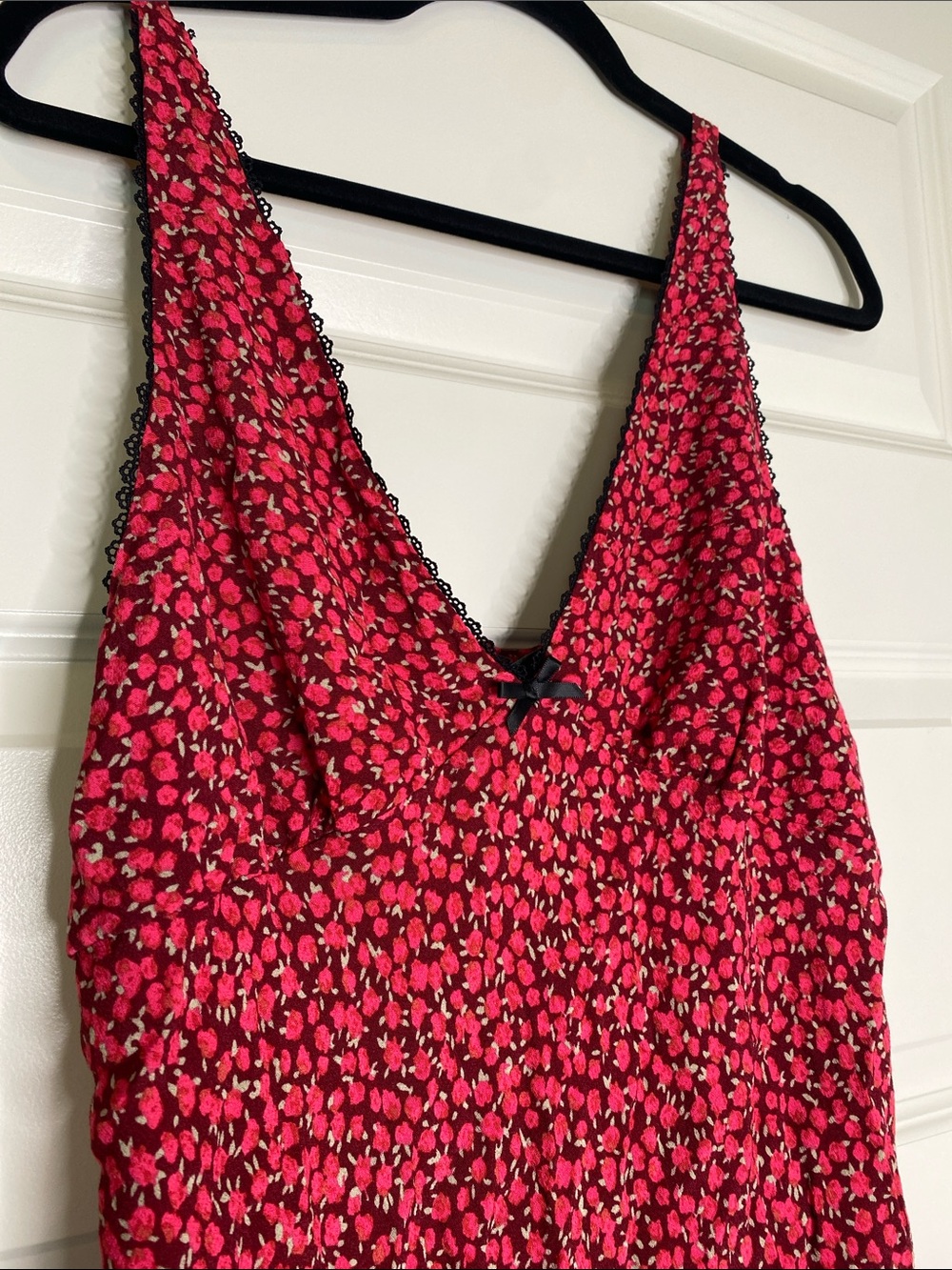 wild fable Red and Pink Cottagecore Floral Slip Dress - Picture 3 of 4
